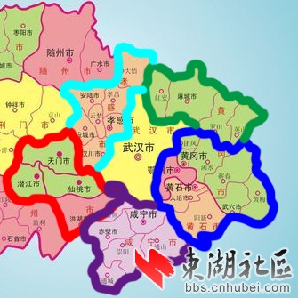最合理的武汉城市圈行政区划,不解释
