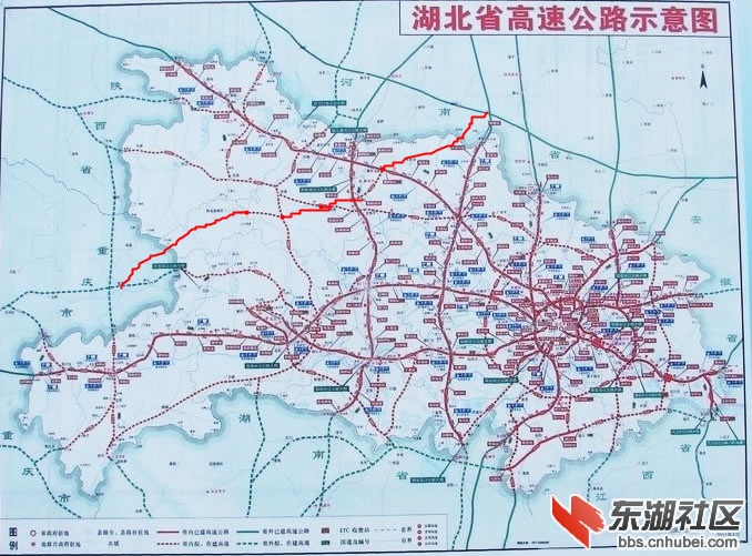 湖北十二五高速公路示意图