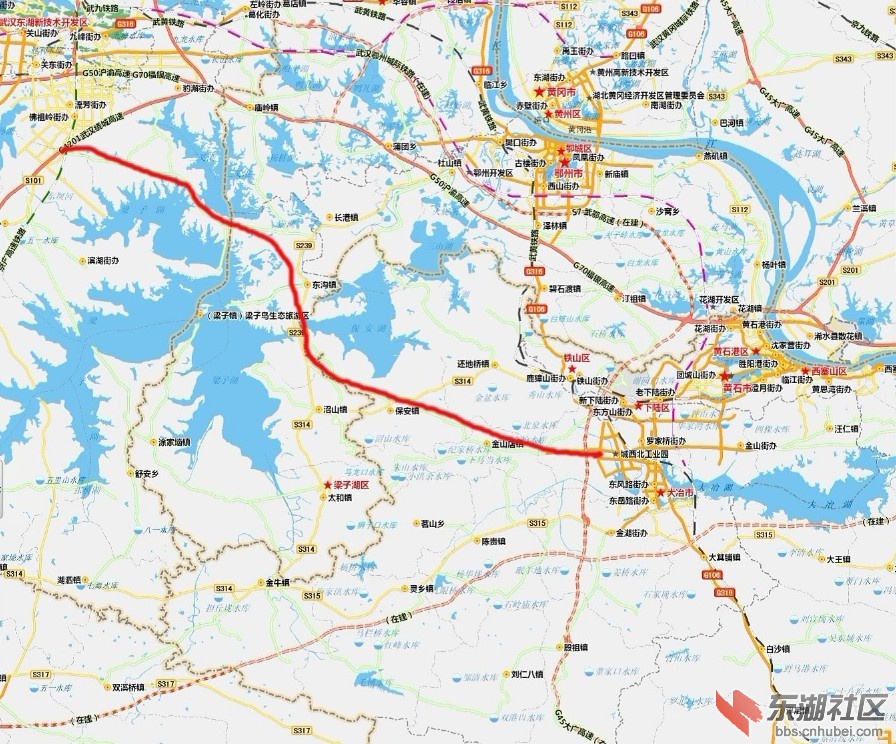 建议修建武大(武汉——大冶)快速公路