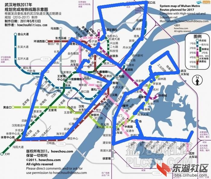 2017武汉地铁路线全图