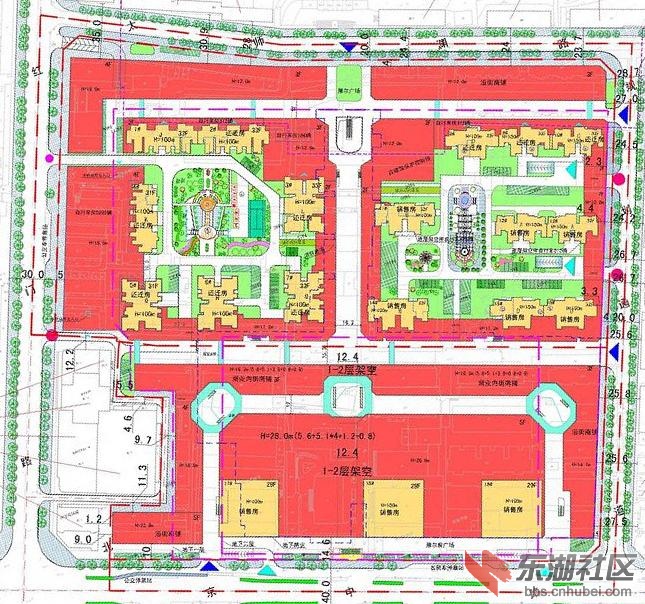 摩尔城平面图新旧方案对比