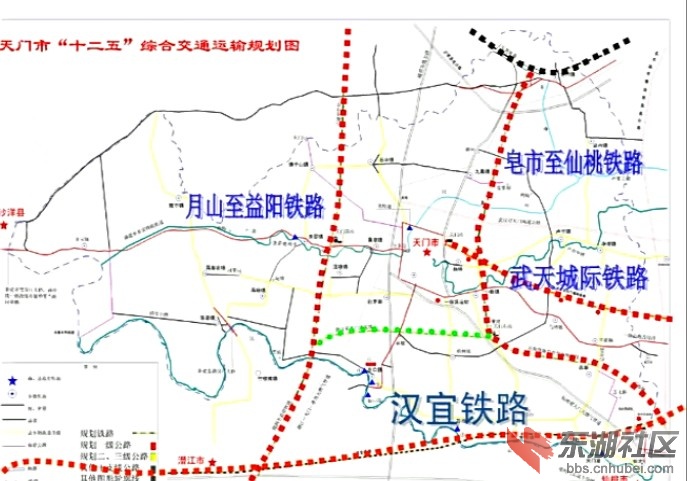 天门十二五交通规划图(意见稿)