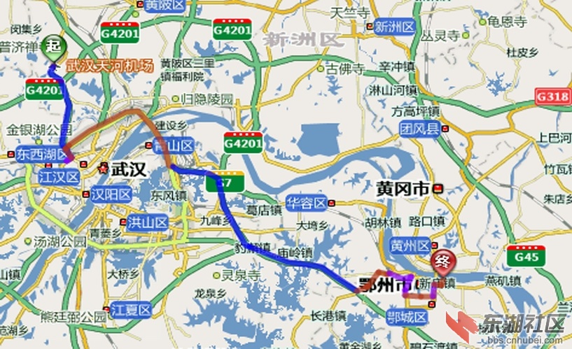 鄂州到天河机场最便捷道路推荐