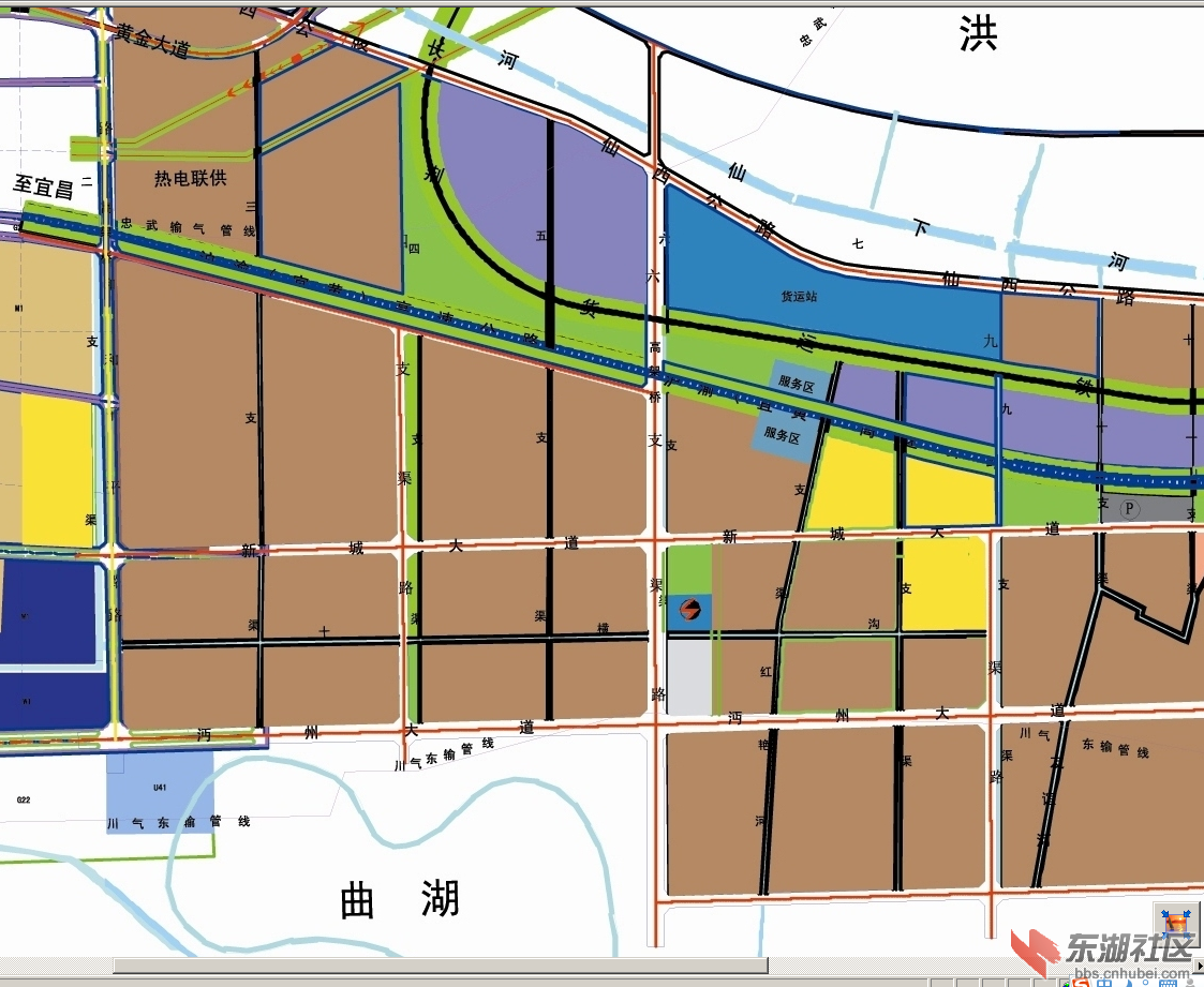 龙华山曲湖; 仙桃东城新区规划图; 仙桃规划新的发展区域 城东新区呼