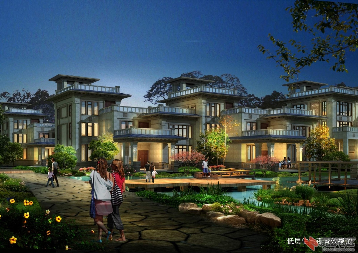 震撼真实的金凤九龙湾住宅小区效果图