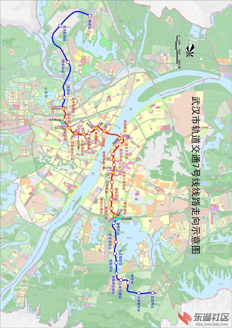 地铁7号线沿线站点确定2014年开工贯穿武汉6大城区