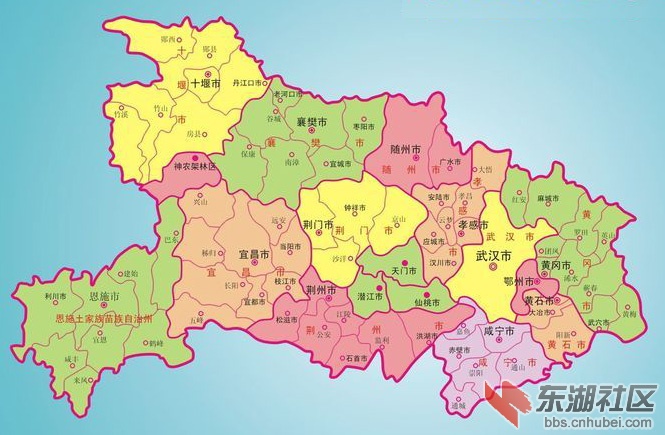 武汉行政分区图中国七大行政分区图上海行政分区图; 湖北省行政区划图片