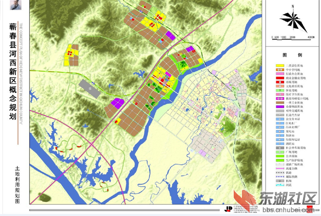 河西新区概念规划图 - 蕲春论坛 - 东湖社区 - 荆楚网