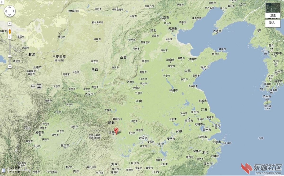 每日一图,看看宜昌地形图