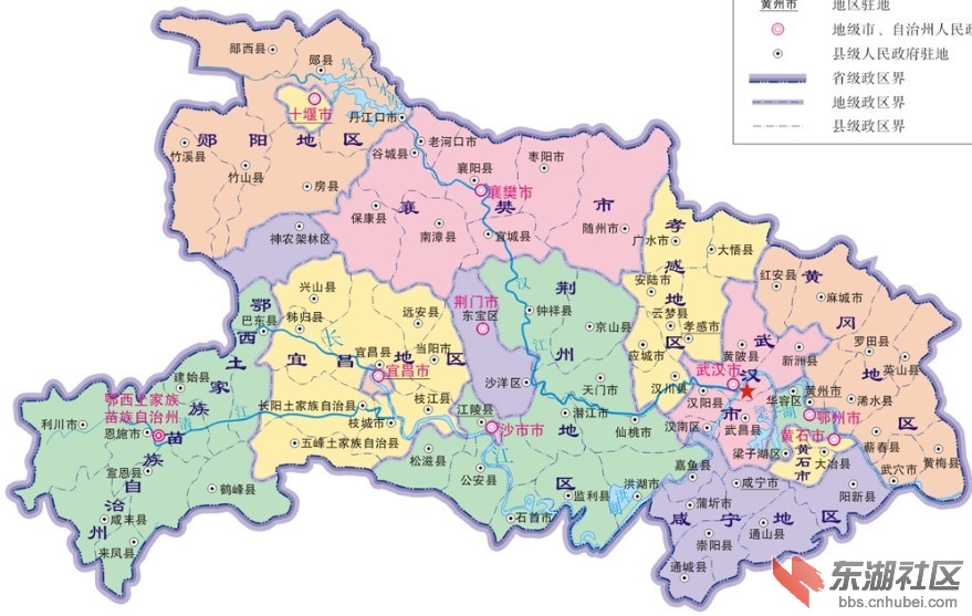 湖北省有12个省辖市,1个自治州,38个市辖区,24个县级市(其中3个省图片