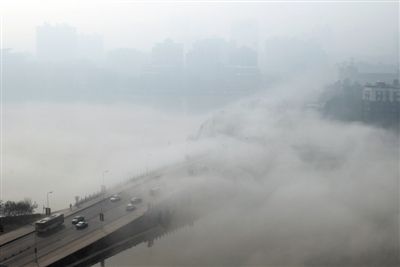 找国多地雾霾笼罩 城市污染指数排名武汉居第