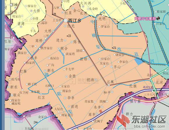 汉川各乡镇地图,看看你的家在那?图片