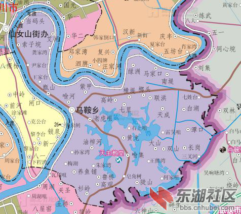 汉川各乡镇地图,看看你的家在那?