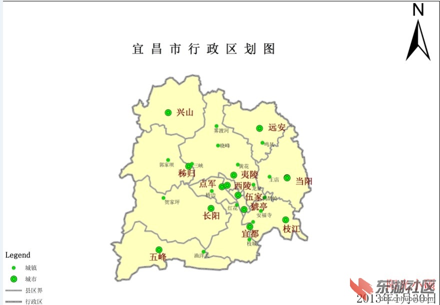 宜昌市行政区划图