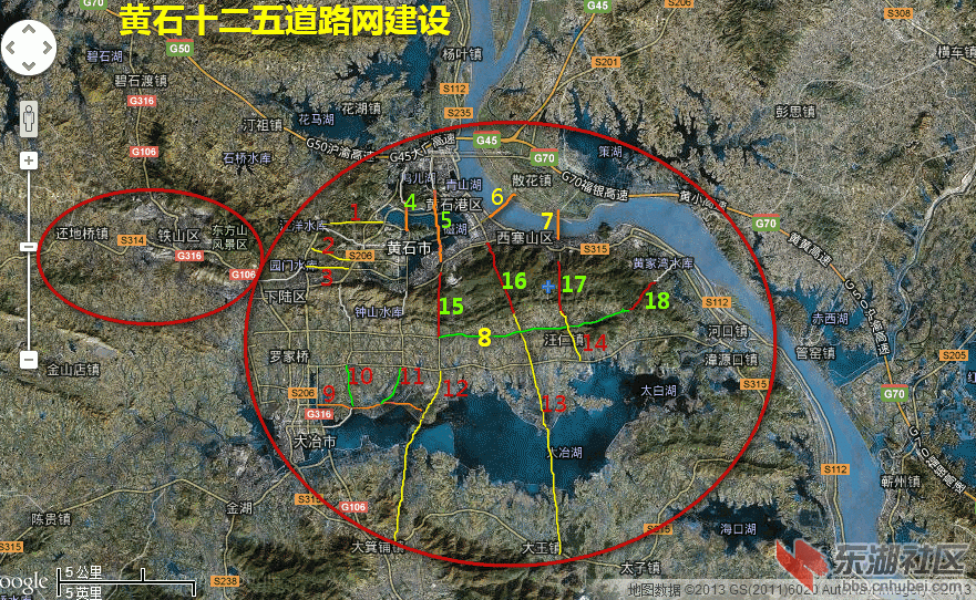 [黄石崛起]下陆和黄金山,十二五道路网规划