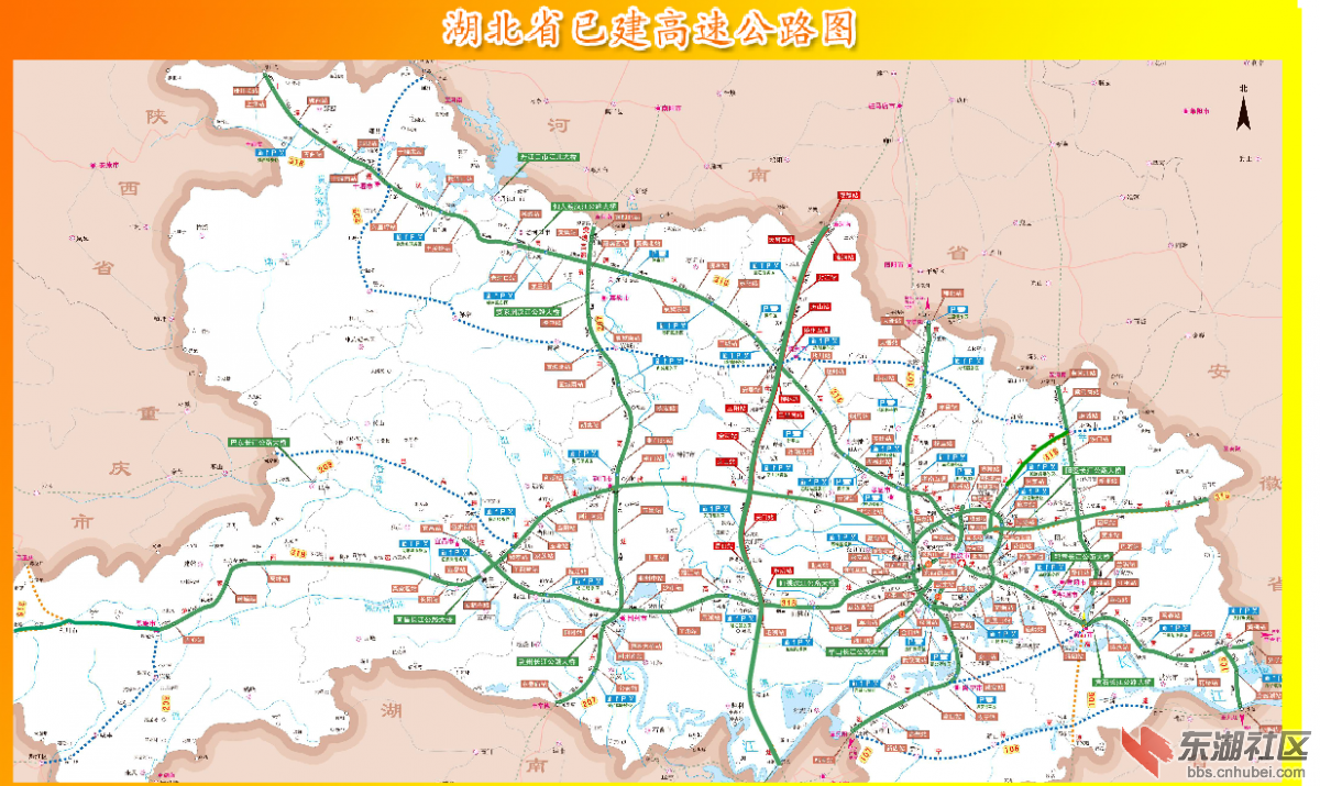 途径咱湖北省的国家高速公路!震惊!(高清多图)