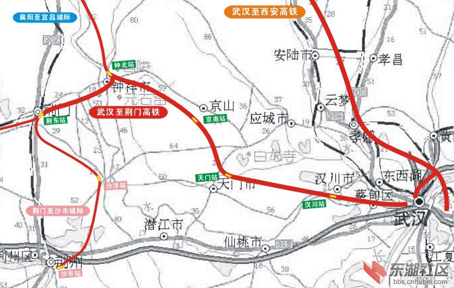 只有一趟车经过武昌站,一趟车经过武汉汉口站,其余车次要么经过不停.图片