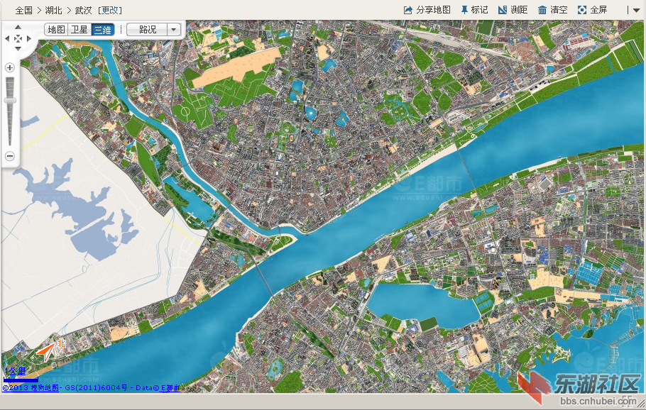 用谷歌中国地图为武汉成都长沙正名图片