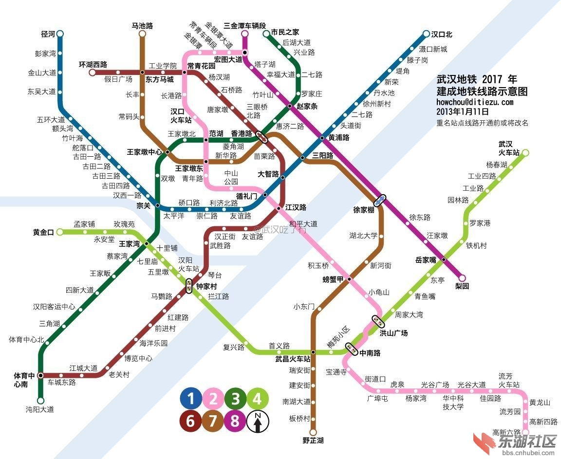 武汉地铁线路图及运营线路站点简介-大武汉-东湖社区 - 荆楚网