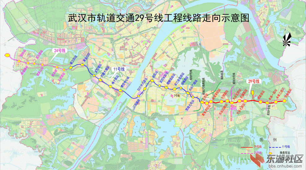 高清大图-2017年武汉地铁建成线路 - 中部崛起 - 东湖