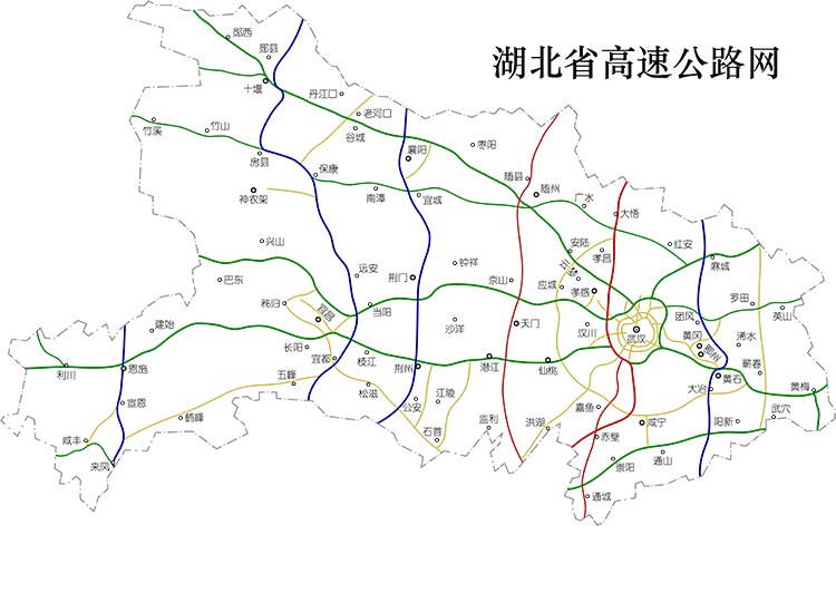 湖北国家高速公路网示意图