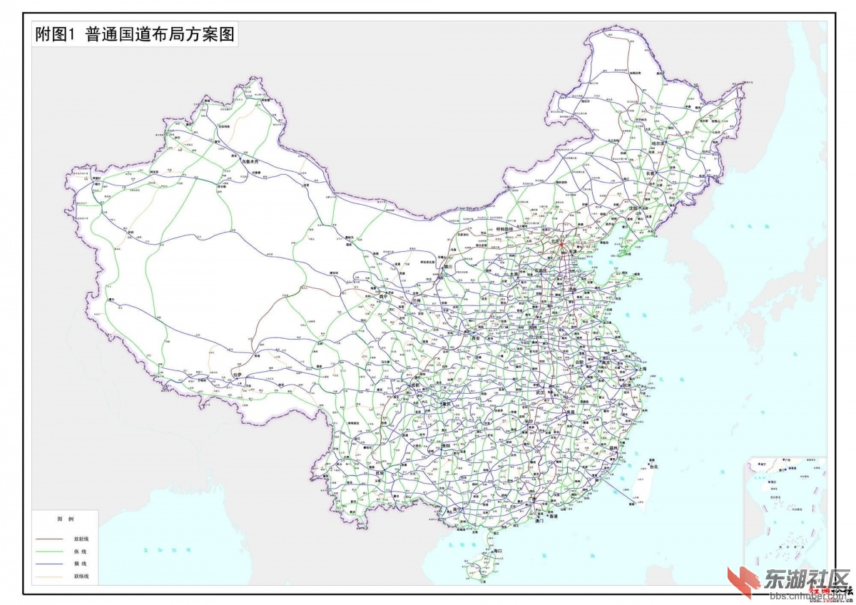 最新国家高速公路和国道布局图看看你的城市增几条