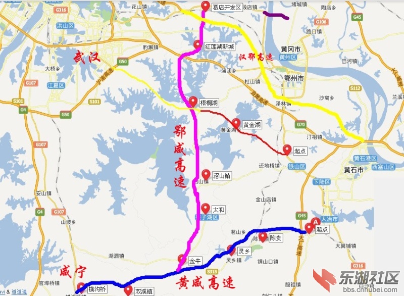 鄂州高速线路图