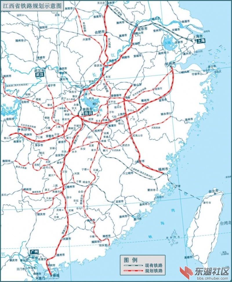 京九高铁线路图