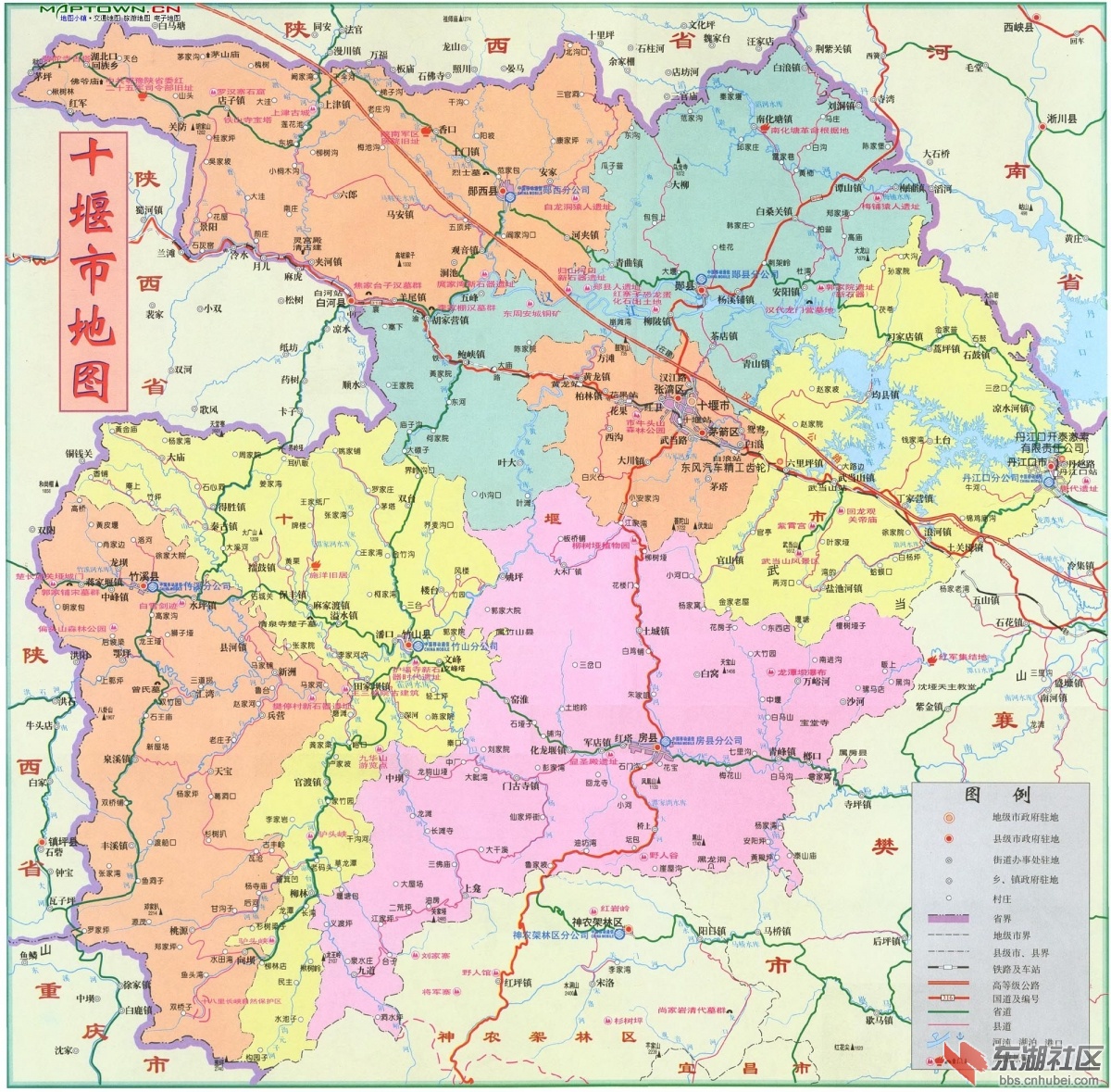 武当山在丹江口市中心腹地--请看地图图片