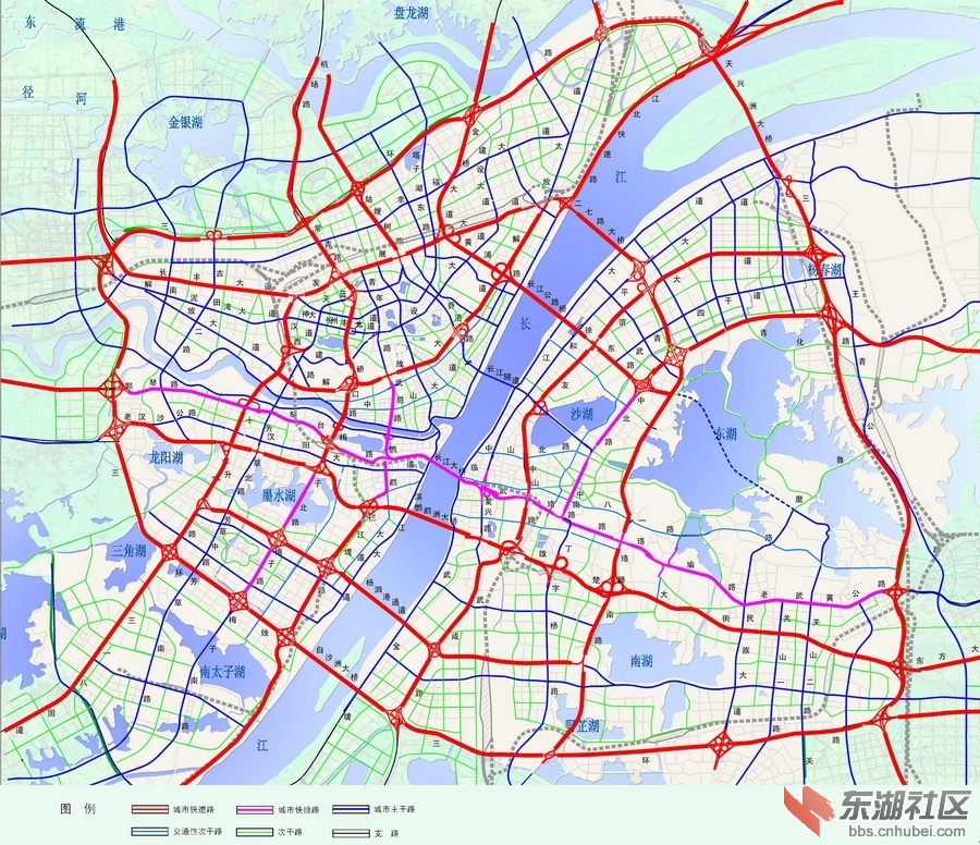 武汉城市快速道路网规划图