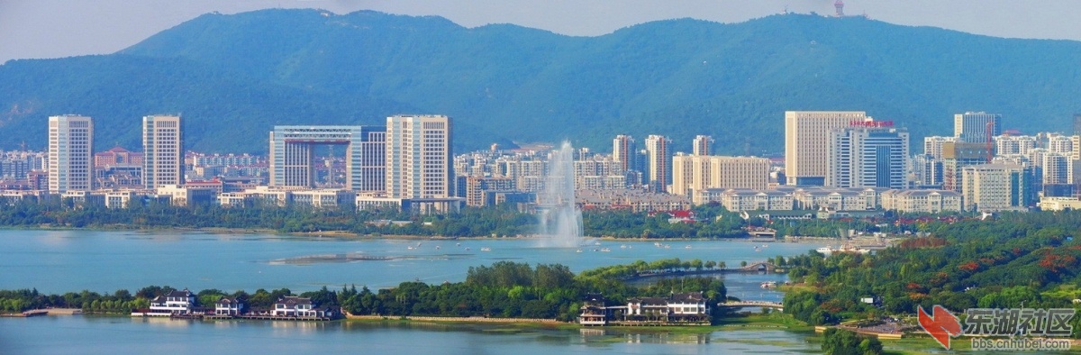国庆拍摄的无锡蠡湖城市天际线(高清)