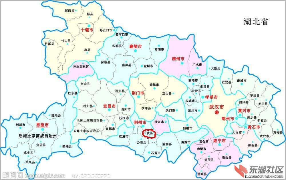 湖北省地图各市县名称_湖北省市县地图图片
