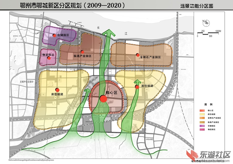 湖北沿江j经济带分布及城市规划-中部崛起-东湖