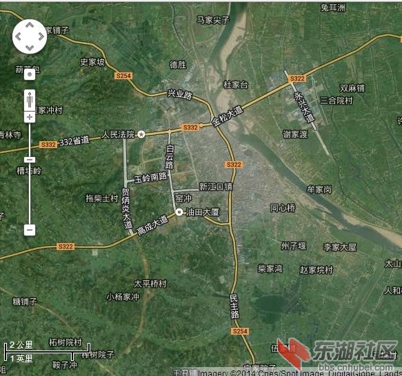 2014年荆州各县市区谷歌地图图片