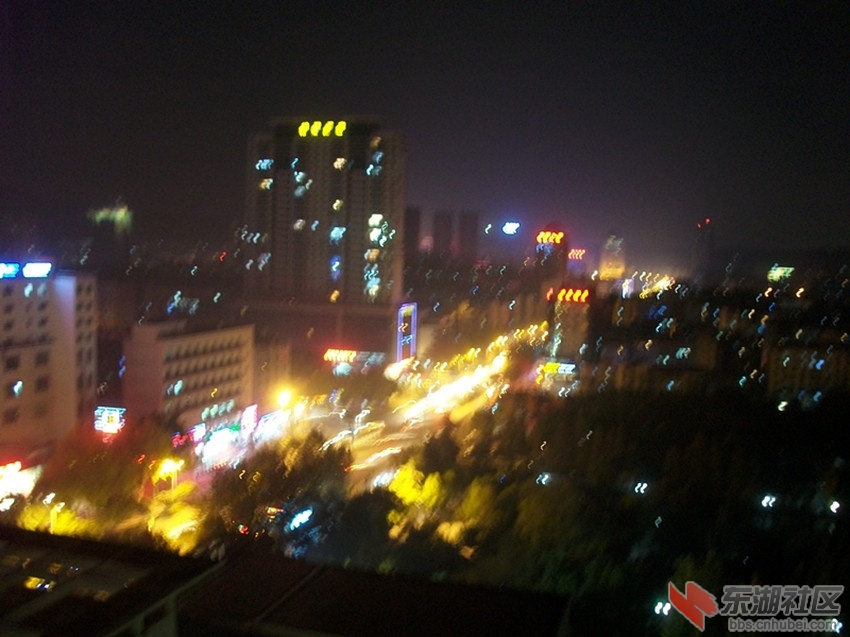 荆门市象山大道繁华夜景