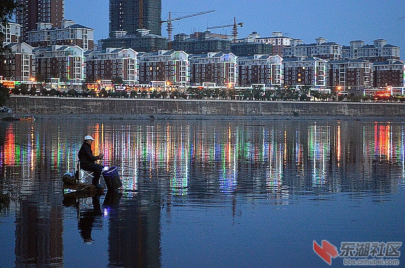 安陆府河夜钓