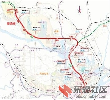 建设中的汉孝城际铁路