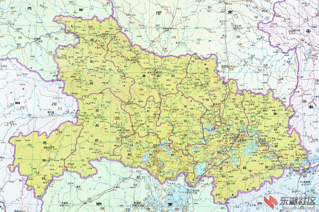 湖北近代区划地图,历史的印记,你家乡行政区划有变化吗图片