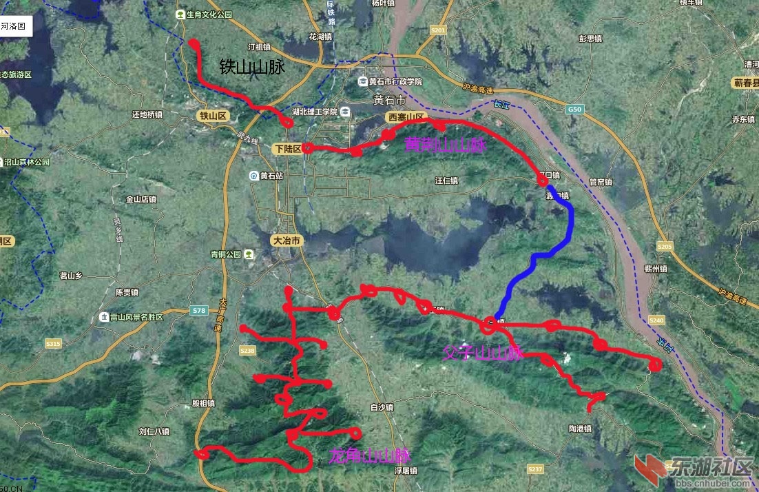 黄石拟建国家级登山健身步道路线图