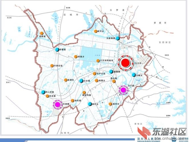汉川市域城镇规划图