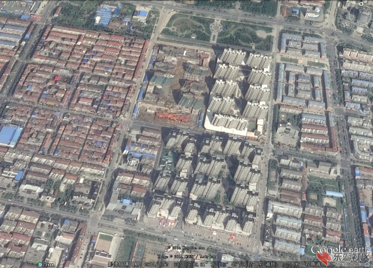 汉川部分在售或建成楼盘盘点(google earth 截图)