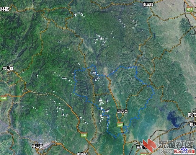 百度宜昌卫星地图上的密集白点是矿山开采?图片