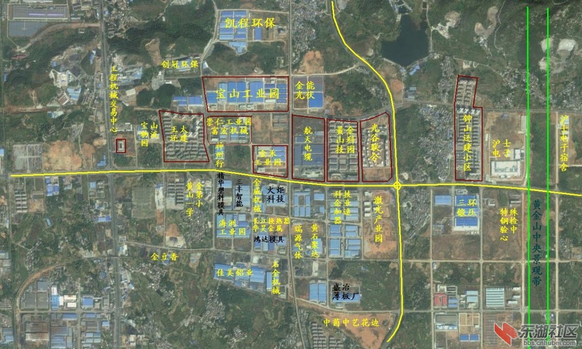 黄金山产业布局(重做清晰图) - 黄石崛起 - 东湖社区