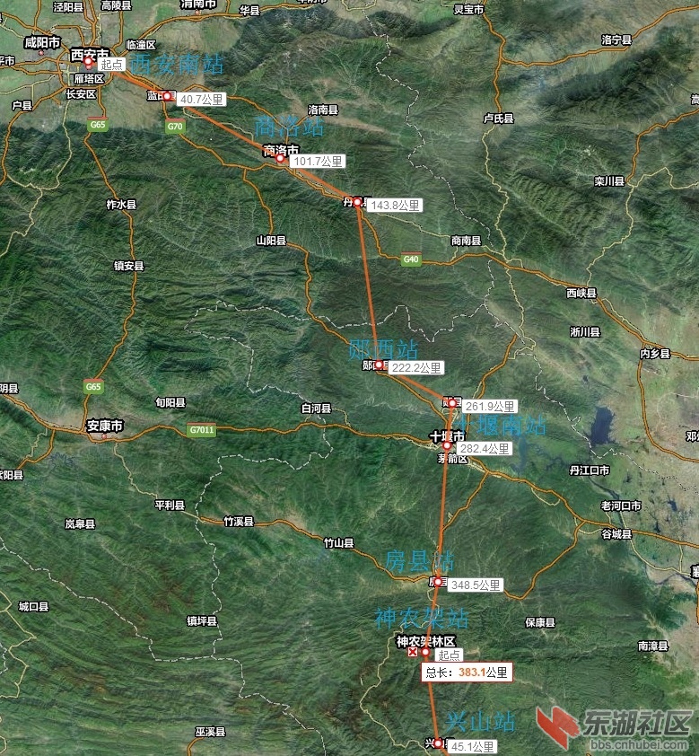西长高铁西安至十堰段可能设站的地区