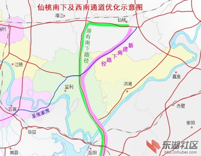 十三五规划应建设武汉(经仙桃至张家界)西南方向高速图片