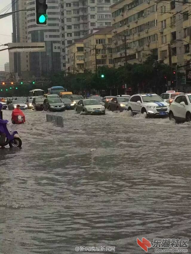 一场大雨至上海城区多地被淹