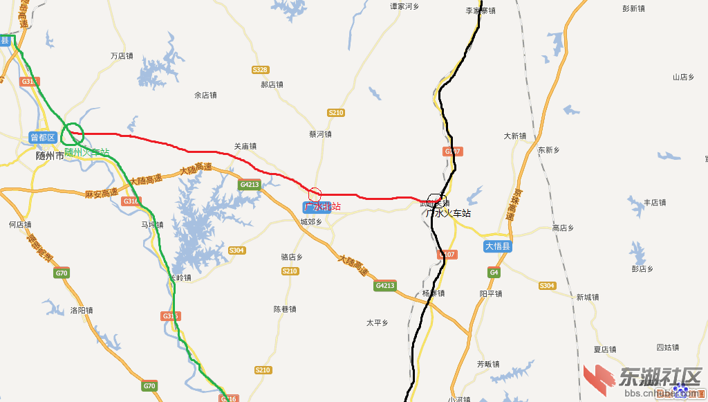 建议:修建一条广水连接汉丹铁路的联络线图片