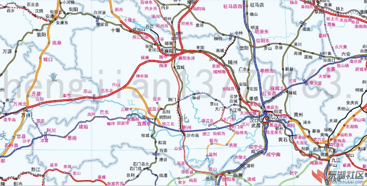 湖北铁路中长期规划图,郑渝高铁到宜昌的联络线问题