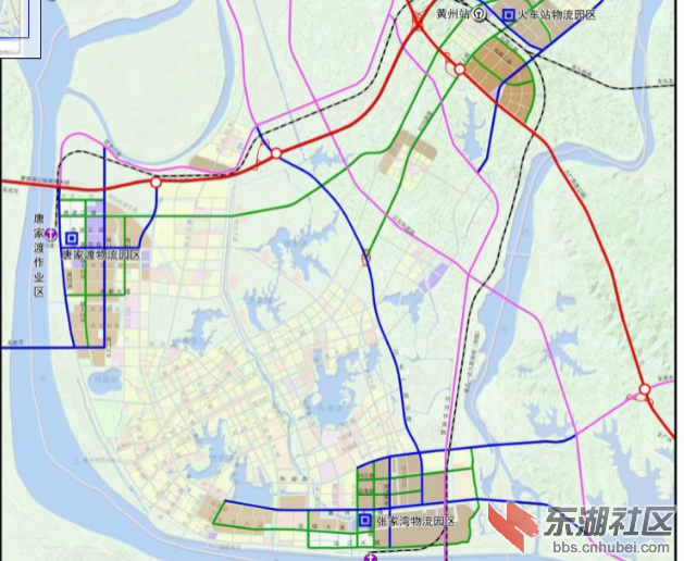 黄冈市城市综合交通体系规划中心城区规划图