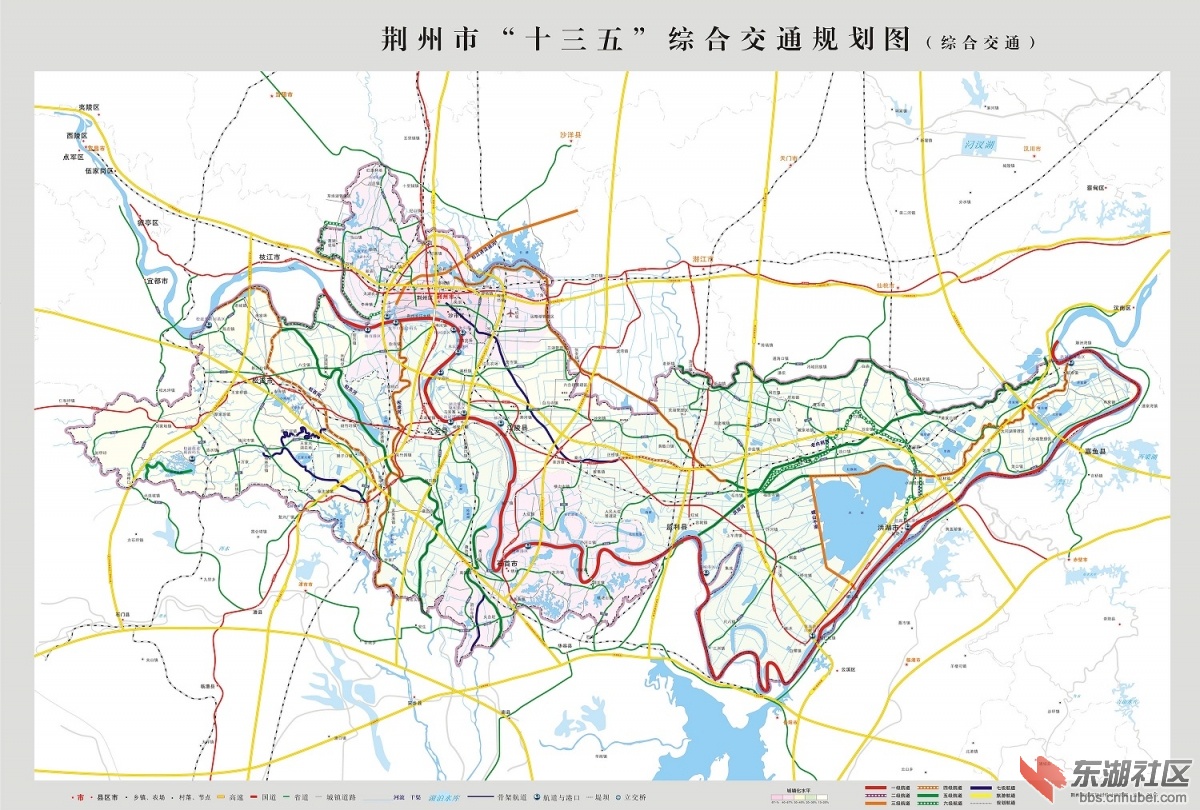 荆州市十三五综合交通规划图图片